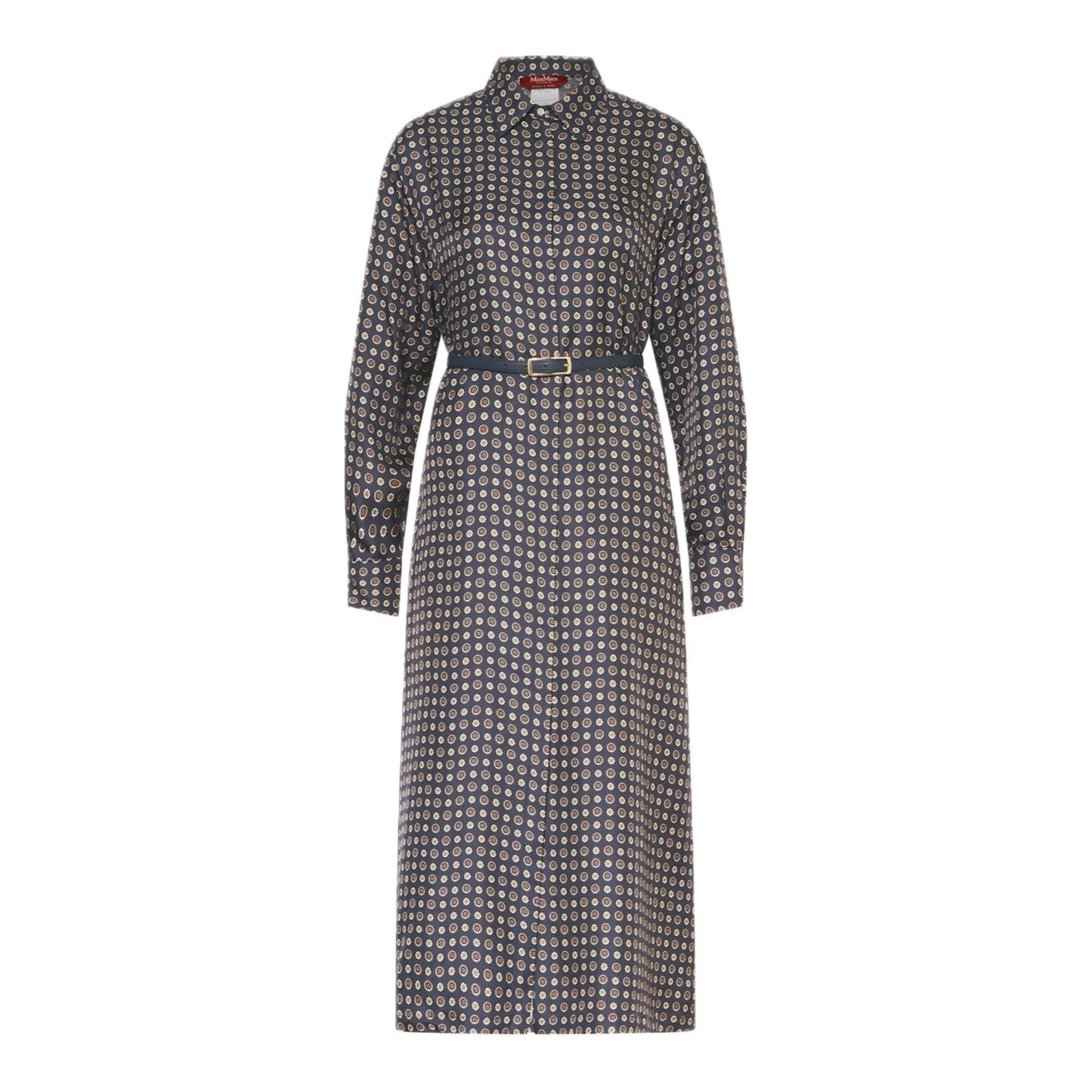 1202 MaxMara երկարաթև ատլասից զգեստ