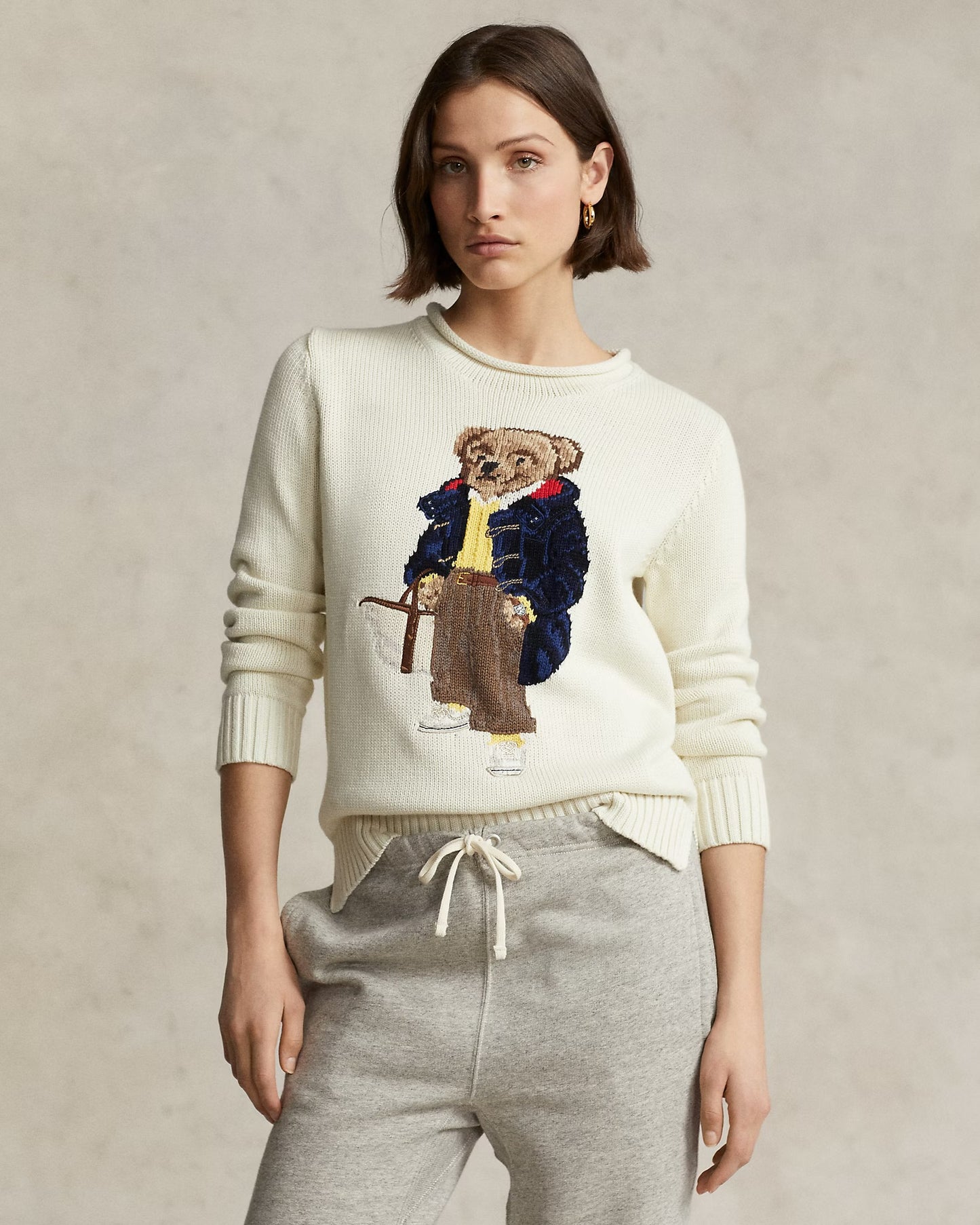 0420 Ralph Lauren գործվածքից բլուզ