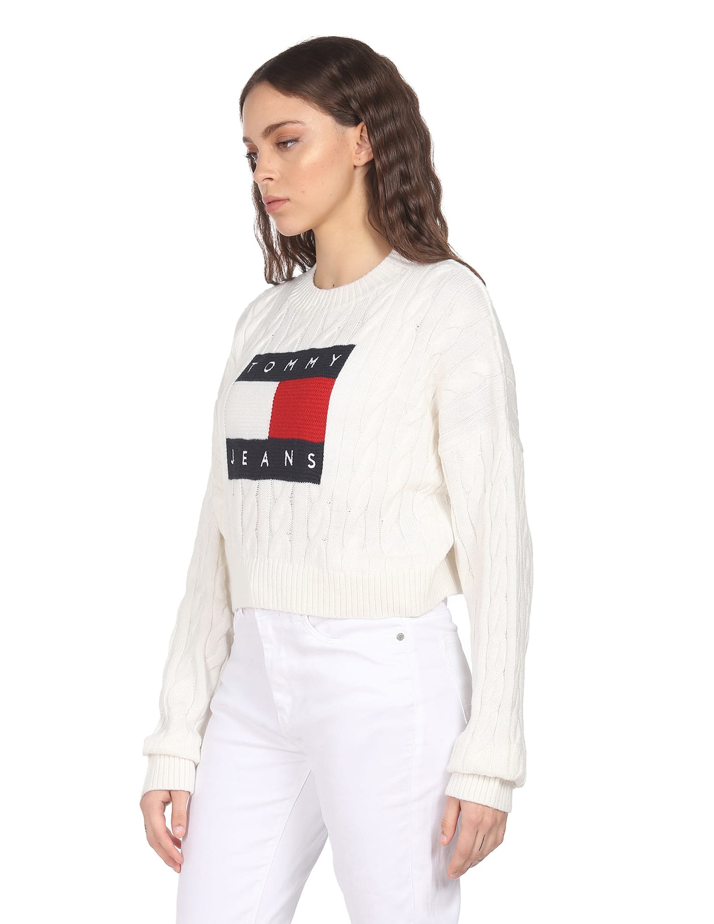 0371 Tommy Hilfiger երկարաթև գործվածքից բլուզ