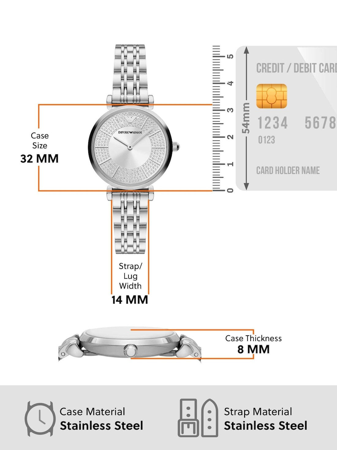 0284 Emporio Armani ժամացույց 32mm