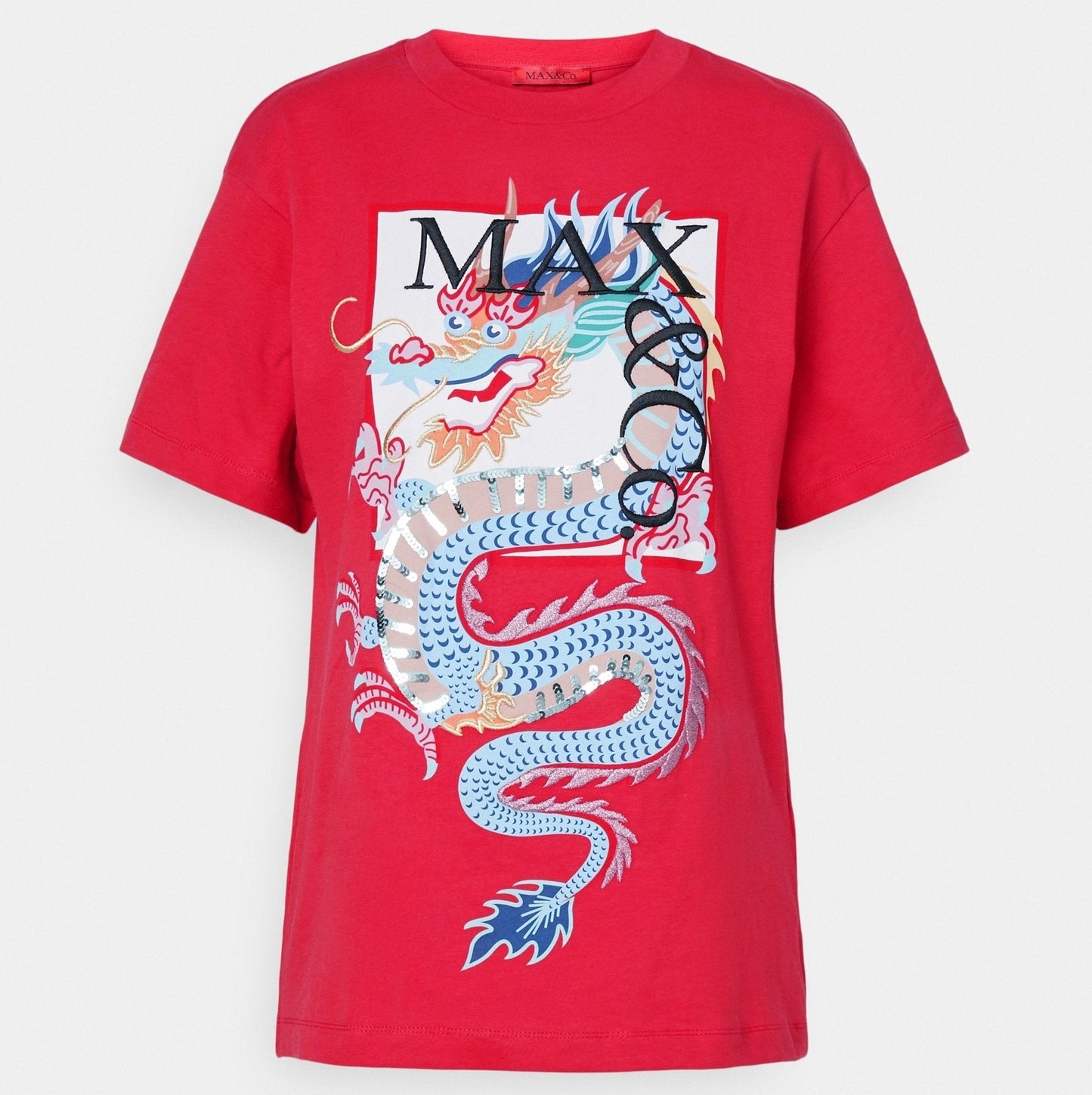 0906 Max&Co կարճաթև բլուզ վիշապ