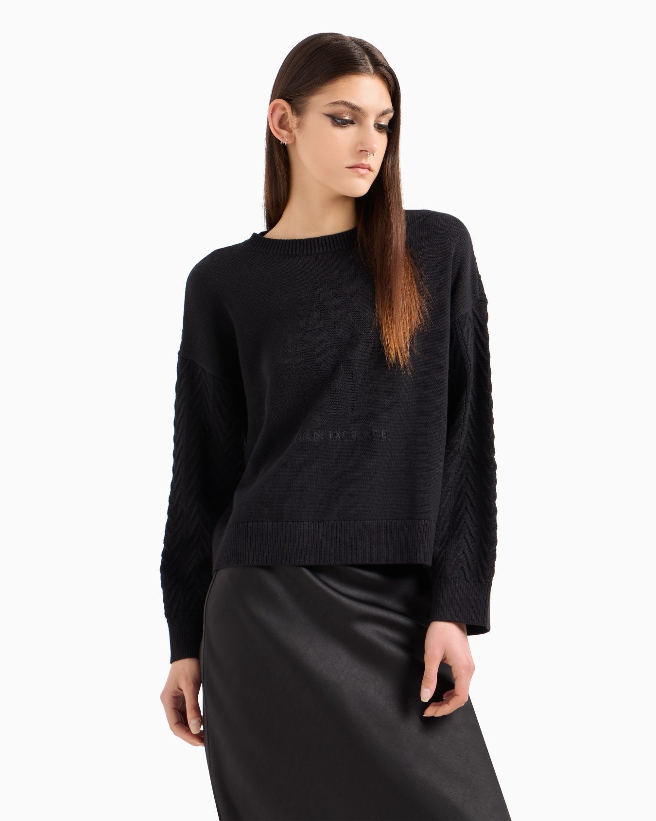 0466 Armani Exchange երկարաթև բլուզ