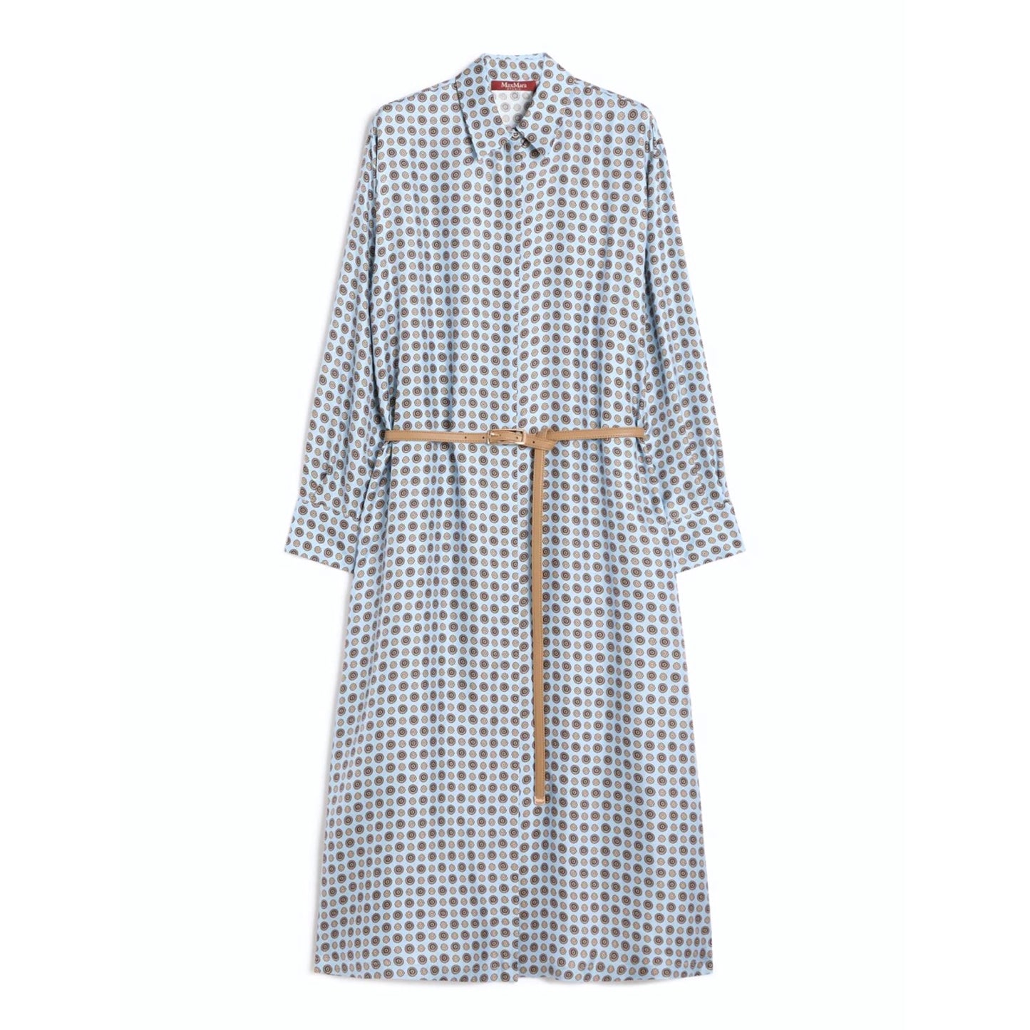 1202 MaxMara երկարաթև ատլասից զգեստ