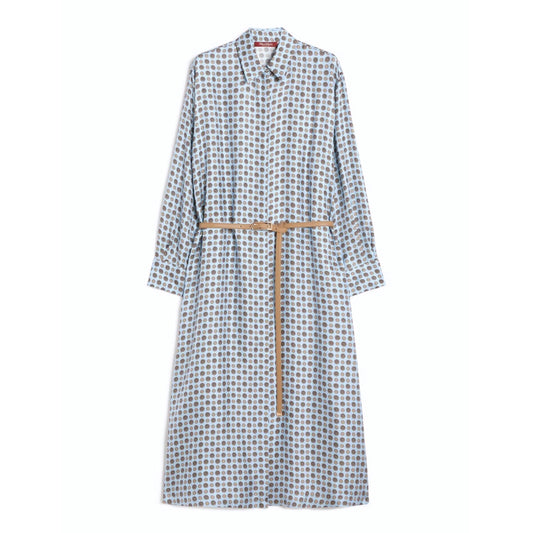 1202 MaxMara երկարաթև ատլասից զգեստ