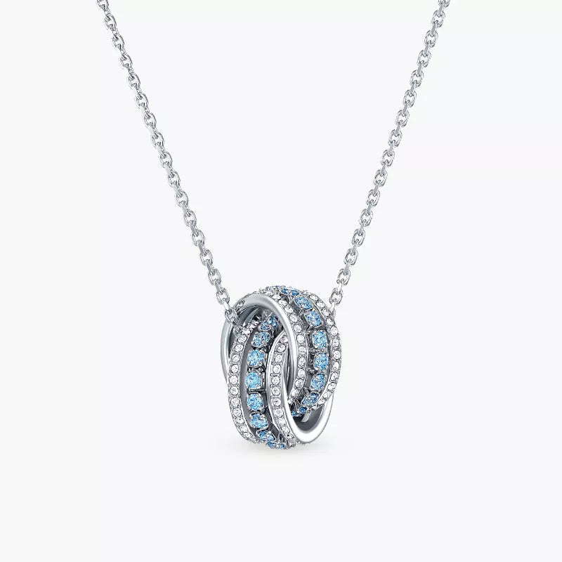 0076 Swarovski վզնոց երկու օղակ