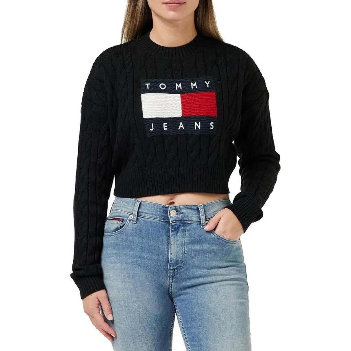 0371 Tommy Hilfiger երկարաթև գործվածքից բլուզ