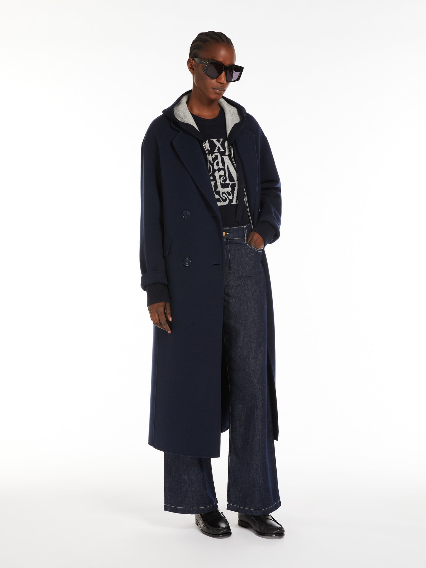 1056 MaxMara կարճաթև գործվածքից բլուզ