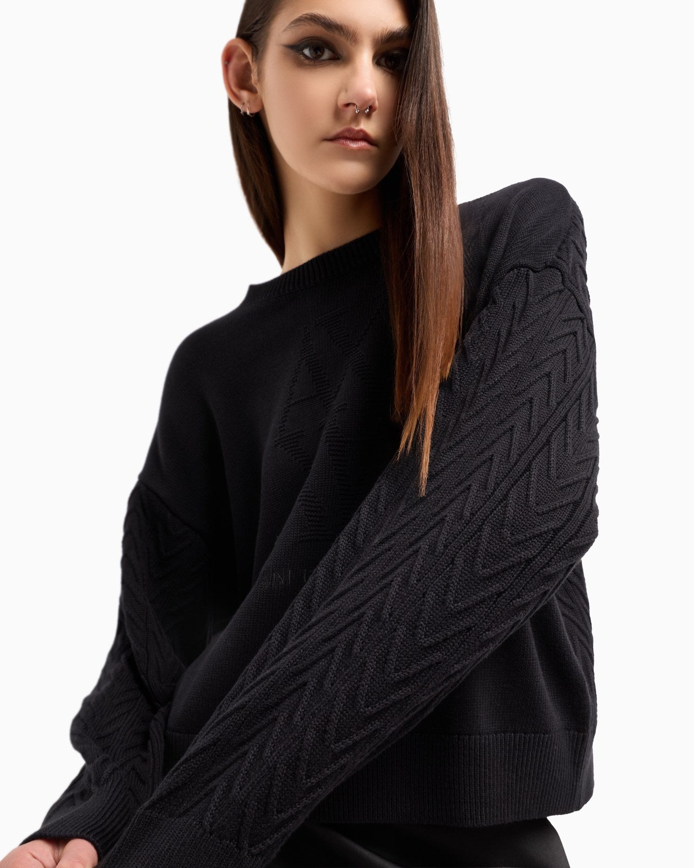 0466 Armani Exchange երկարաթև բլուզ