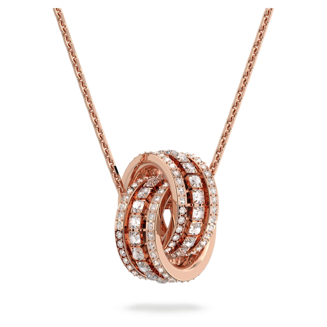 0076 Swarovski վզնոց երկու օղակ