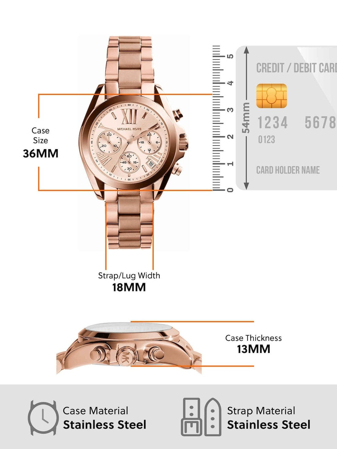 0100 Michael Kors ժամացույց 36mm