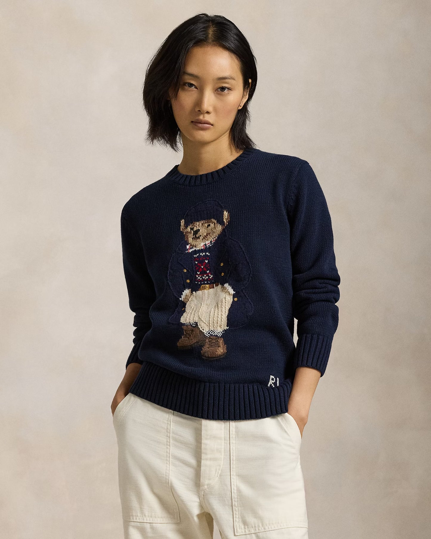 0510 Ralph Lauren գործվածքից  արջուկով բլուզ