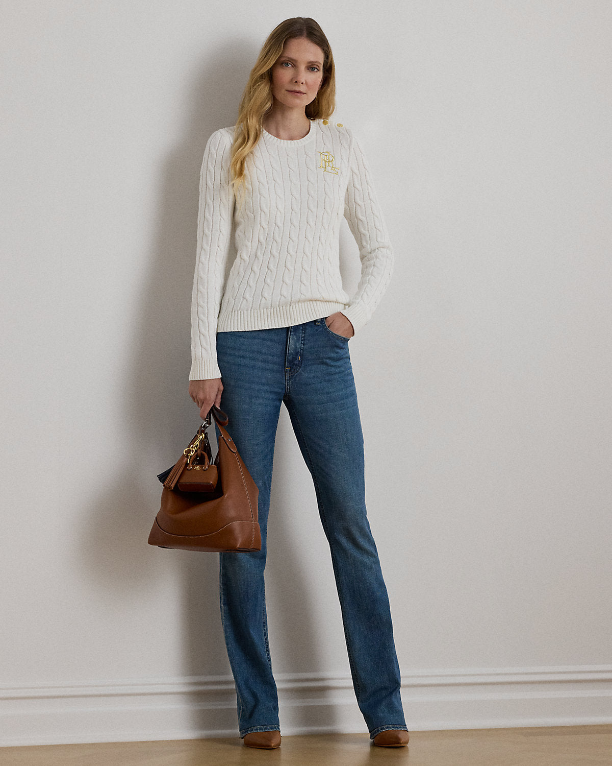0236 Ralph Lauren գործվածքից բլուզ