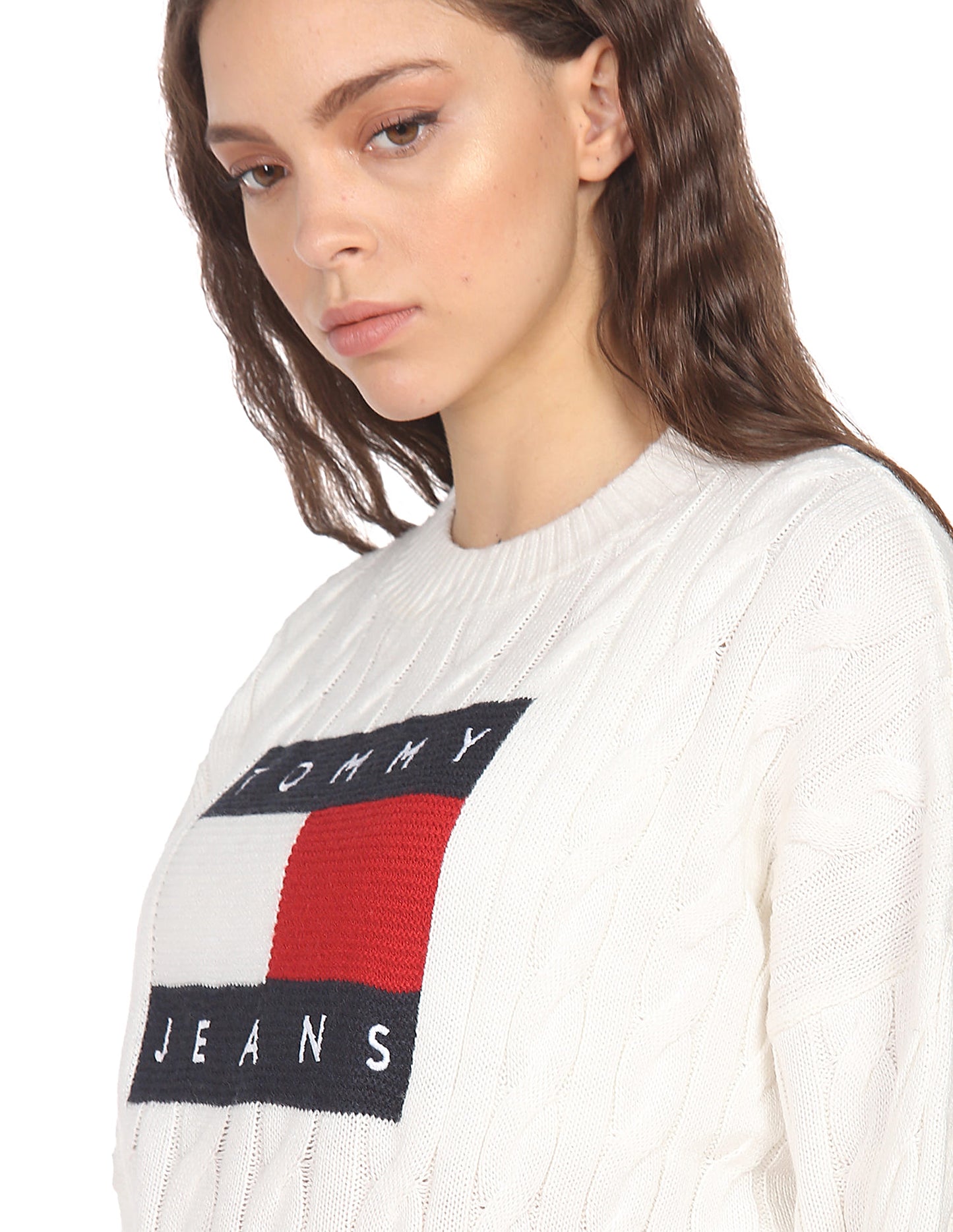 0371 Tommy Hilfiger երկարաթև գործվածքից բլուզ