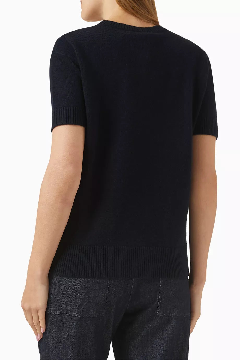 1056 MaxMara կարճաթև գործվածքից բլուզ