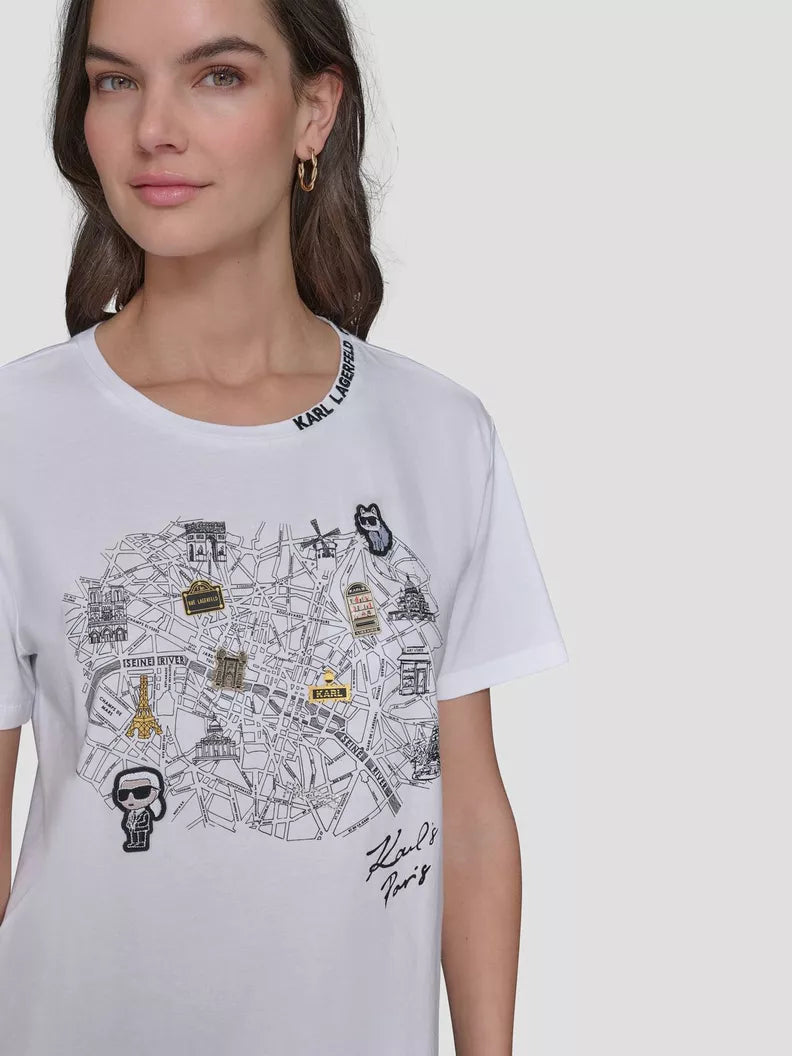 0918 Karl Lagerfeld կարճաթև բլուզ