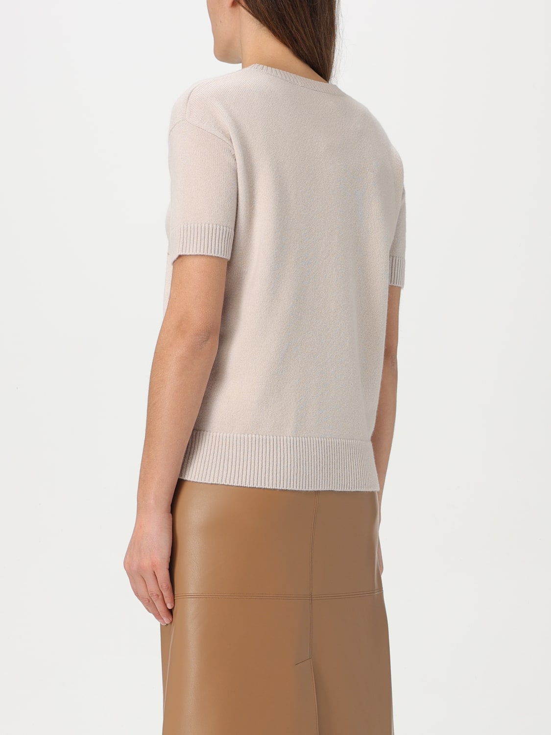 1056 MaxMara կարճաթև գործվածքից բլուզ