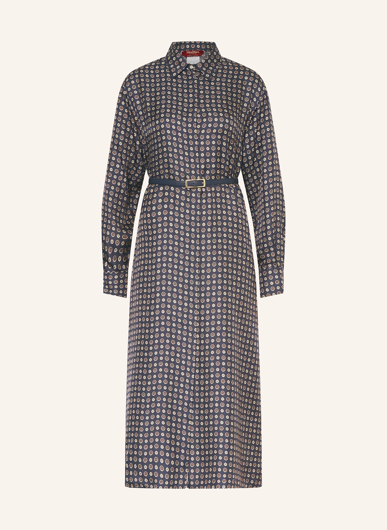 1202 MaxMara երկարաթև ատլասից զգեստ