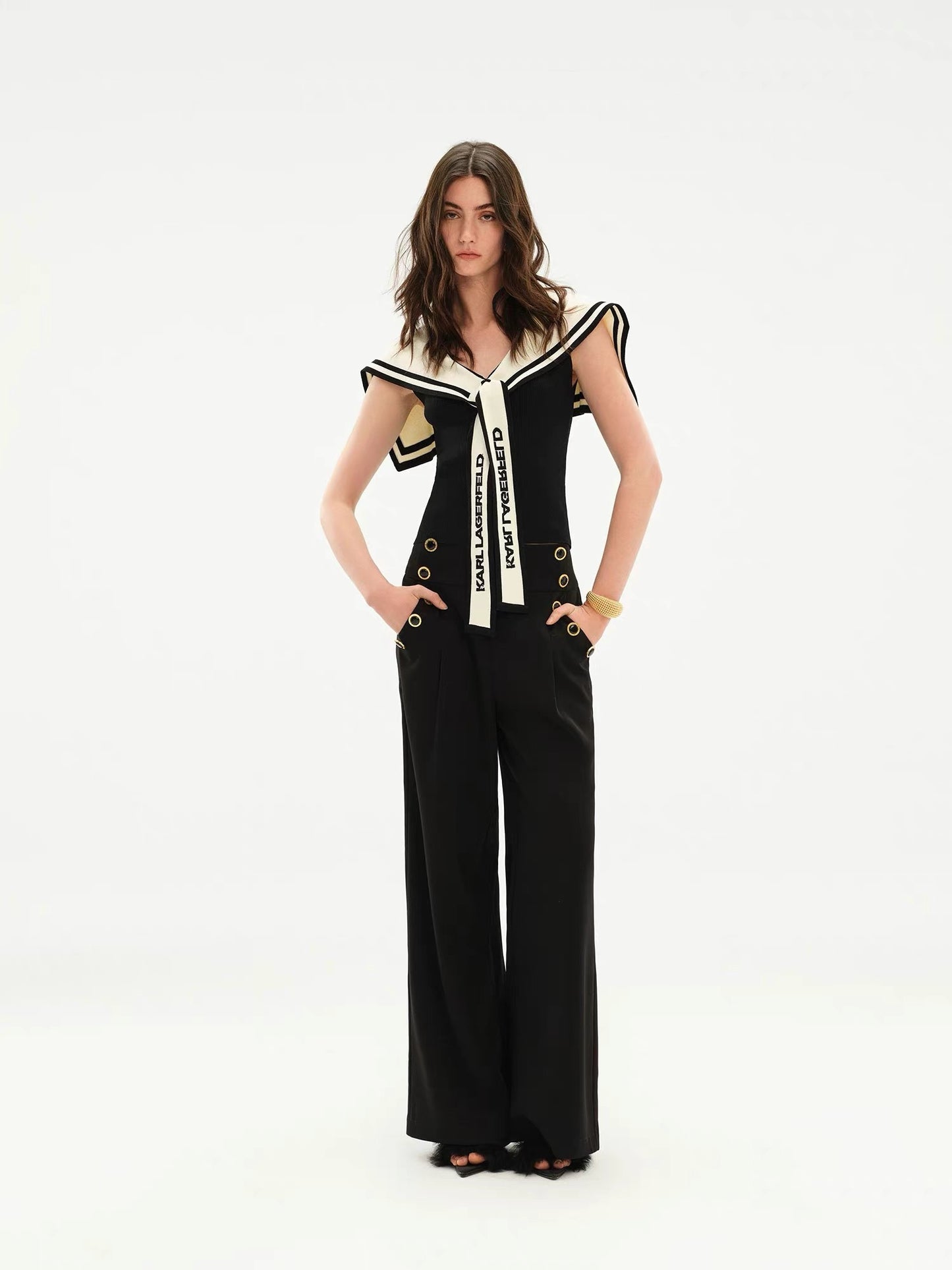 0150 Karl Lagerfeld անթև բլուզ